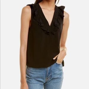 NWT French Connection Ruffle Vneck Top